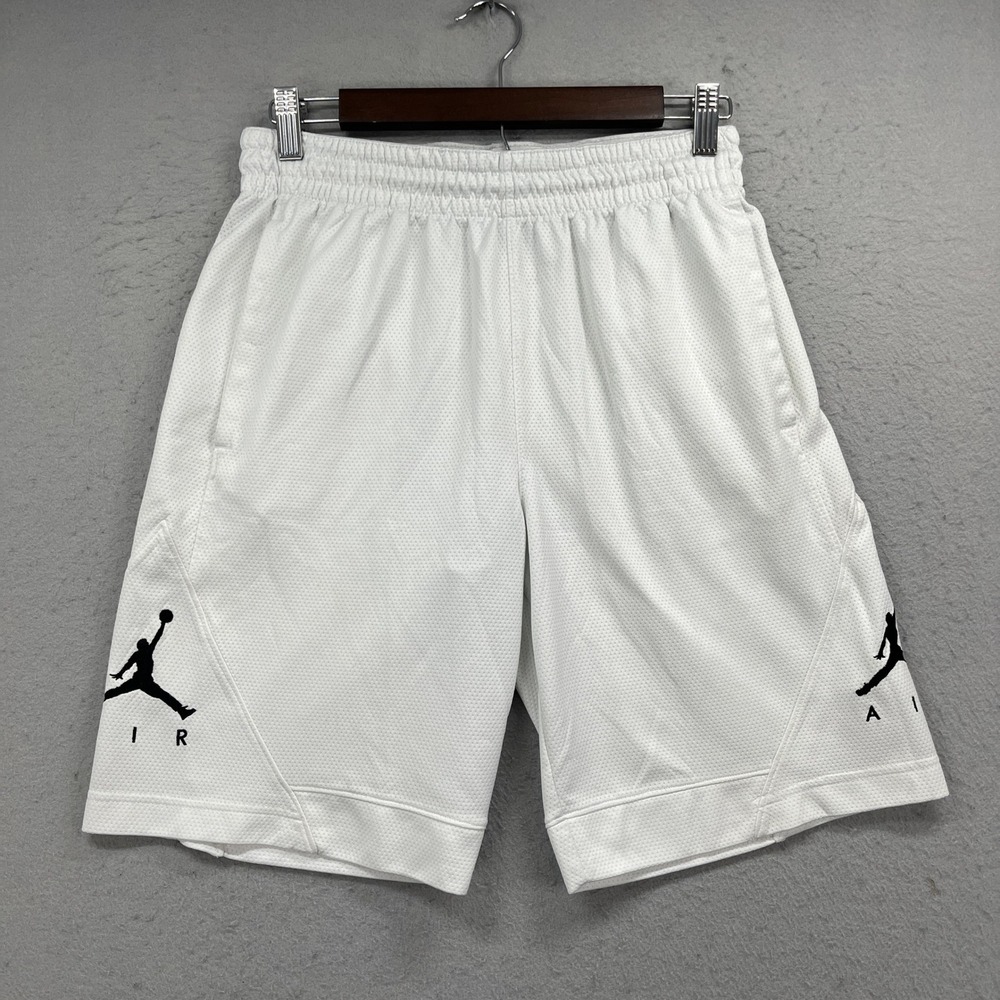 Jordan Basketball Shorts Mens Small White Jumpman Air Mesh Athletic Gym Active